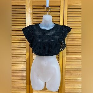 Black, crop top by Urban Outfitters